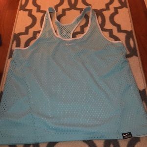 Blue & White Reversible Nike Tank Top
